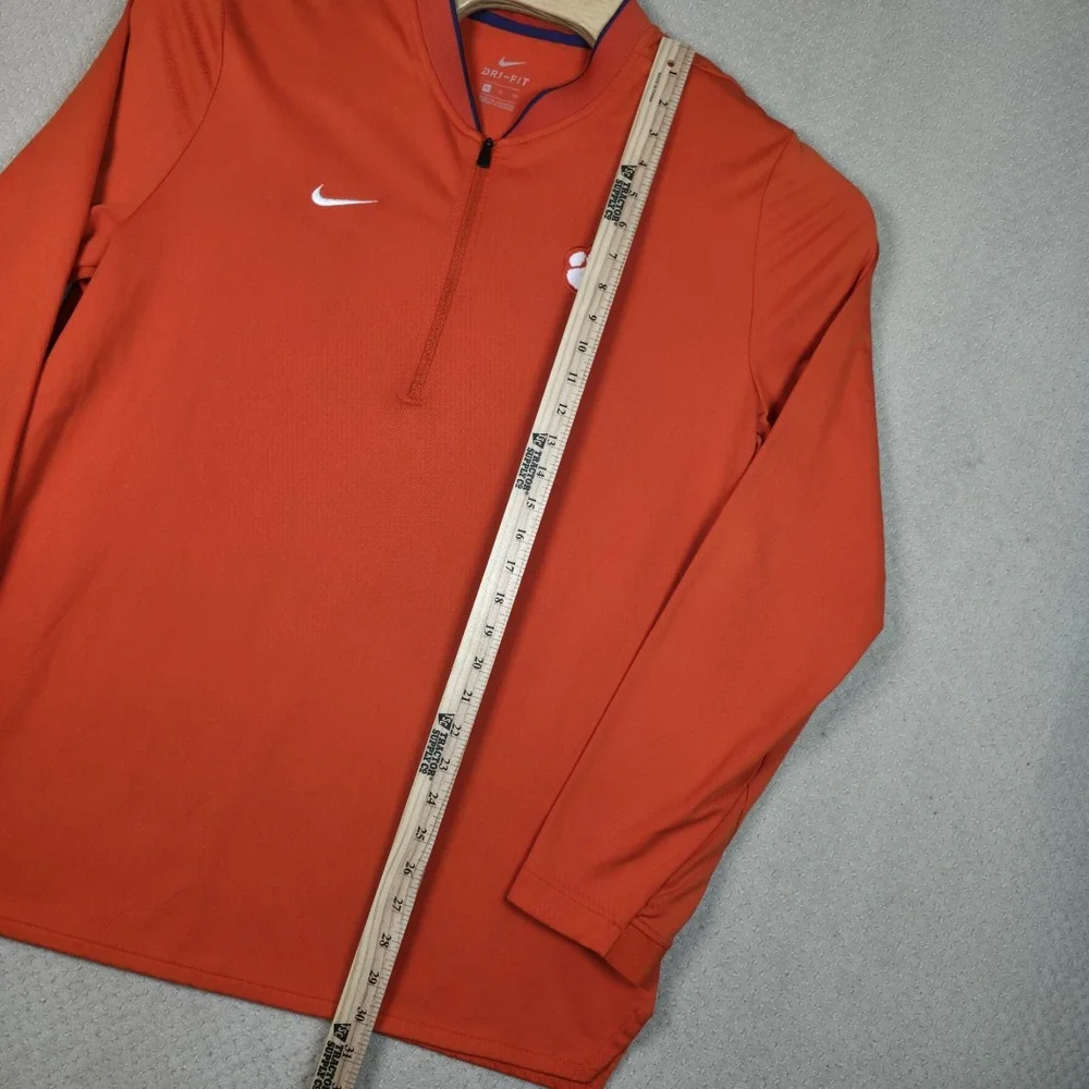 Official‎ Nike Clemson Tigers Men's XL Dri-FIT 1/4 Zip Pullover Orange Football